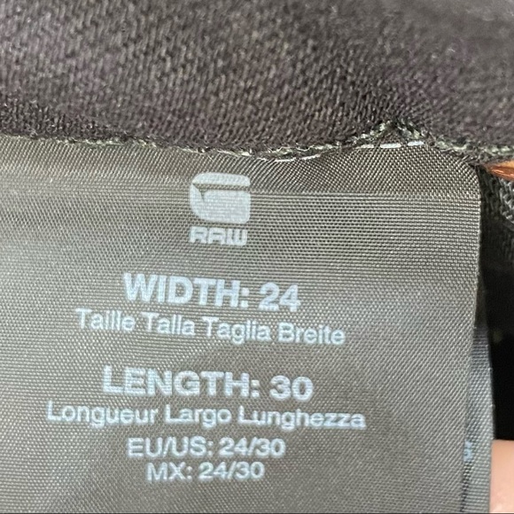 G-Star Raw D-STAQ Black Mid Rise Skinny Jeans NEw W24 L30 - Picture 14 of 14